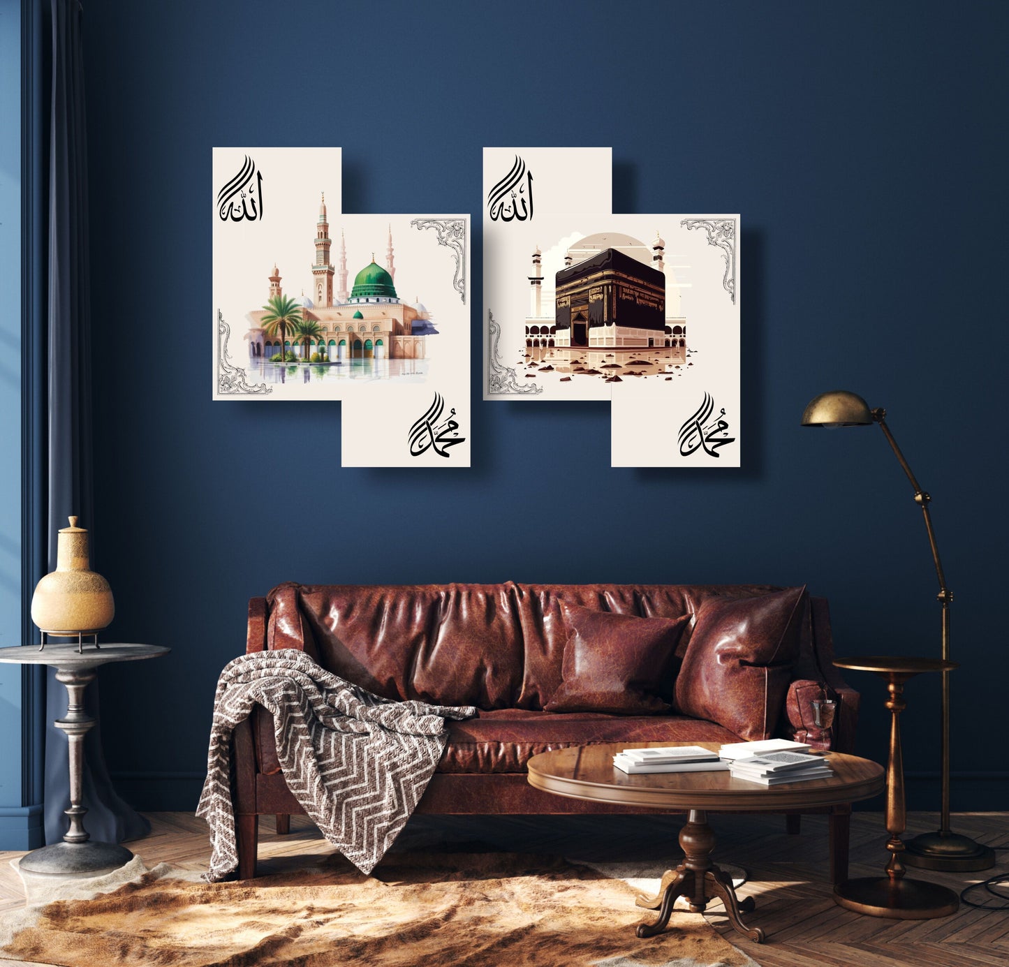 2 Islamic Kaaba Wall Art Allah Muhammad Frames