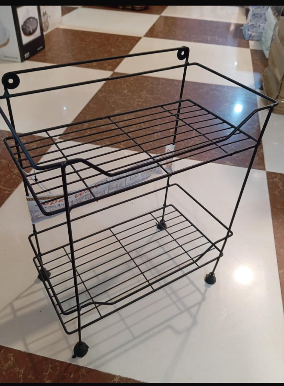 3-Layer Metal Wall Spice Rack | Kitchen & Bathroom Organizer