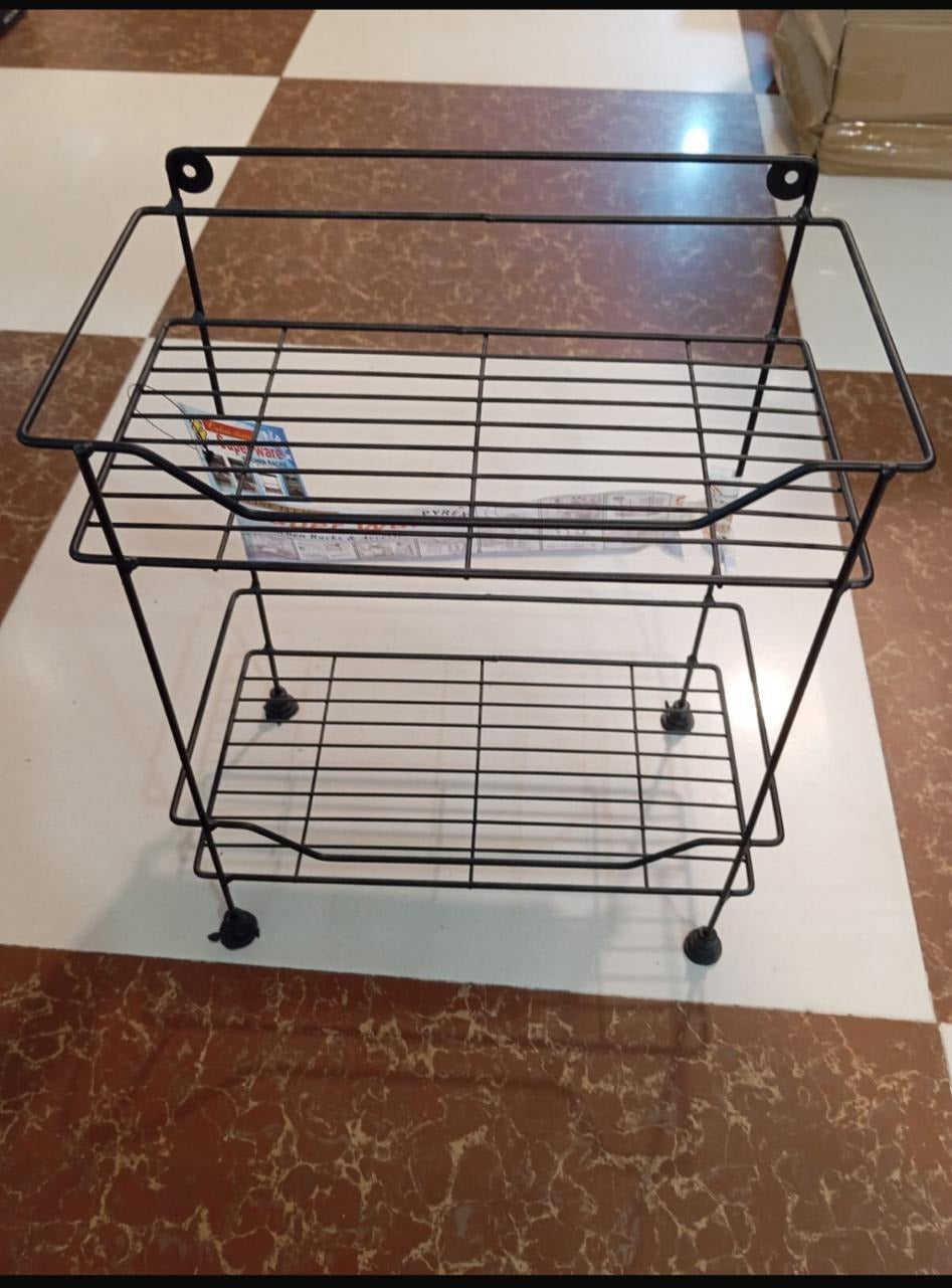 3-Layer Metal Wall Spice Rack | Kitchen & Bathroom Organizer