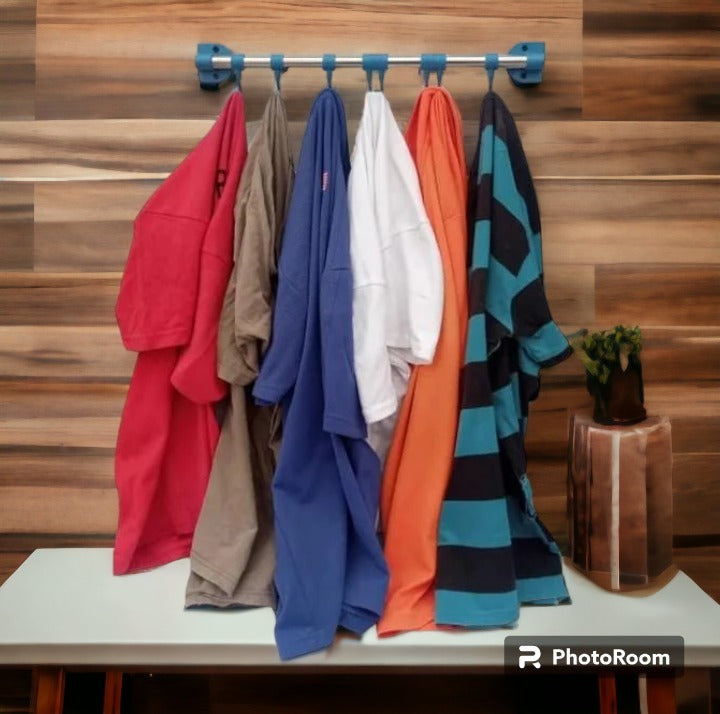 8 Sliding Hooks Kitchen Rack | Wall-Mounted Organizer Stand