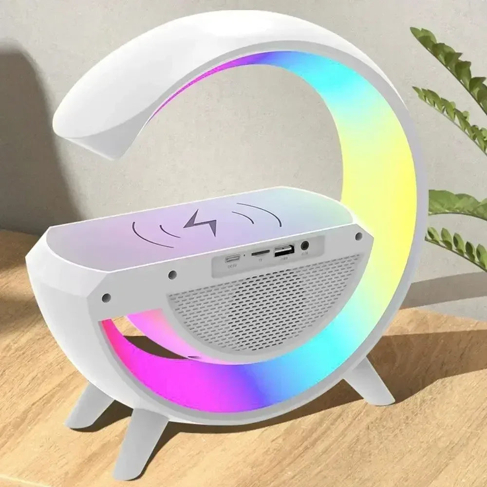 BT-3401 LED G-Shaped Bluetooth Speaker With Clock & Light