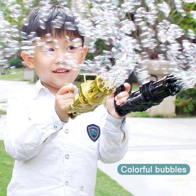 Kids Automatic Gatling Bubble Gun Toy – Indoor & Outdoor Fun