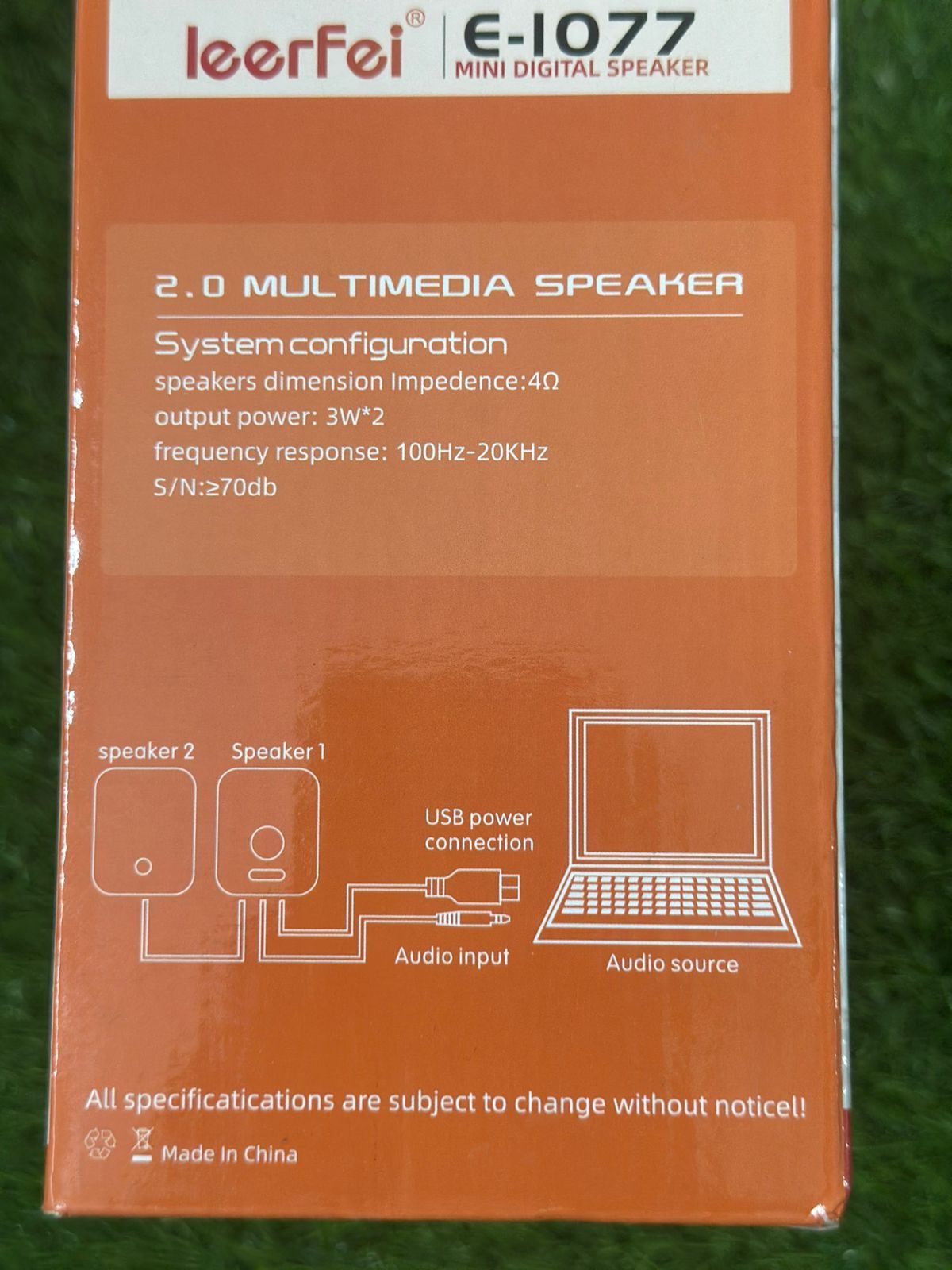 Leerfei Mini Digital Speaker E-1077 | Best Portable Black Speaker