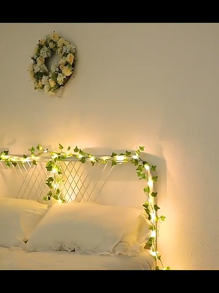 M. D. Mir Artificial Plant Leaves with 10ft Fairy Lights