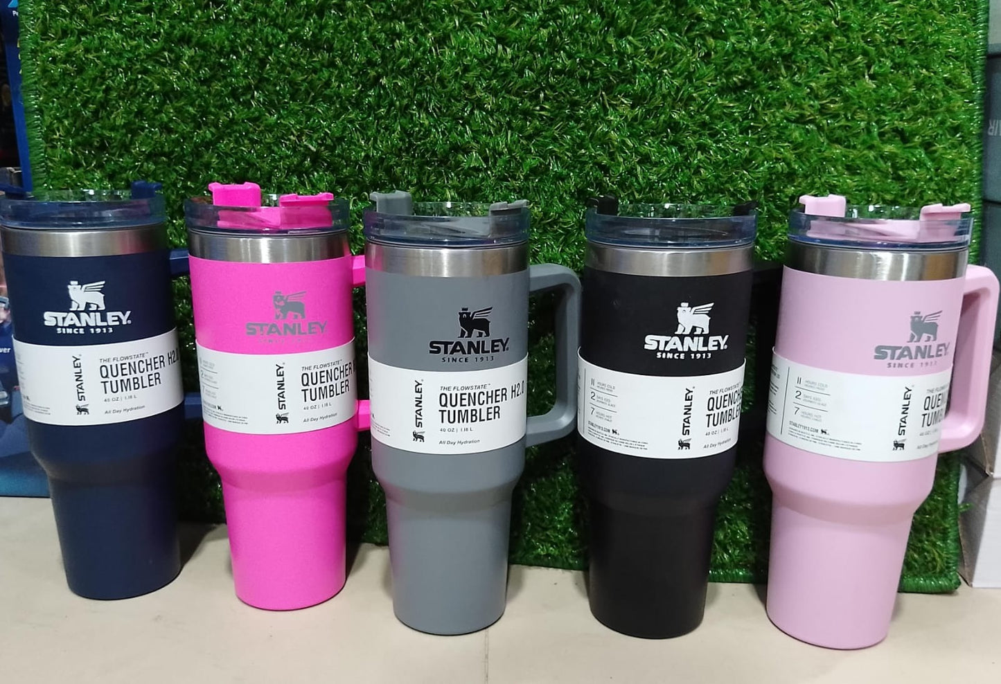 Stanley 40 Oz Stainless Steel Vacuum Tumbler With Straw