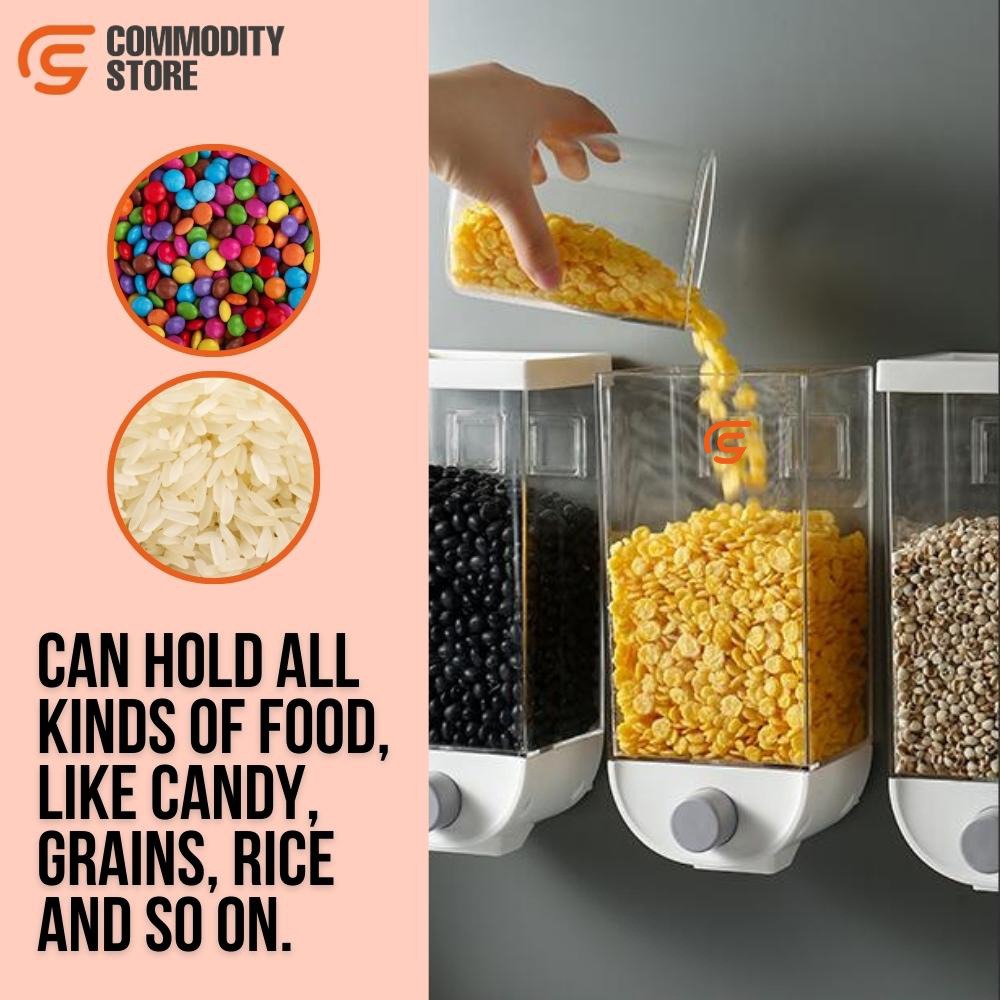 Wall Mounted Cereal & Multi-Use Dispenser – Space Saving, Durable