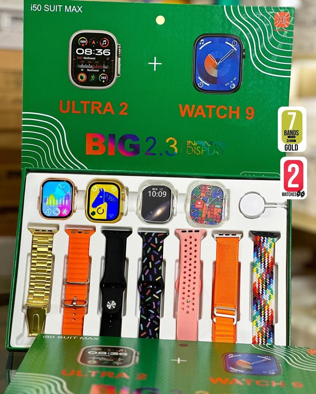 i50 Smart Watch Bundle – 7 Straps, 2 Watches & Covers