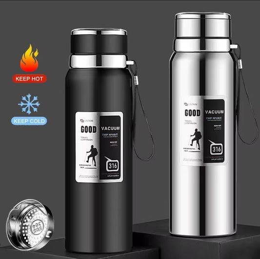 1000ml Stainless Steel Thermos Flask | Hot & Cold Vacuum Bottle
