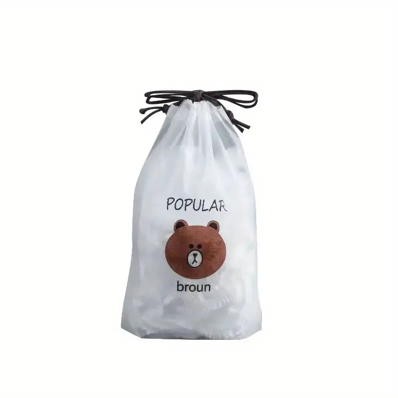 100PCS Elastic Plastic Food Wrap Covers | Fresh & Dust Proof