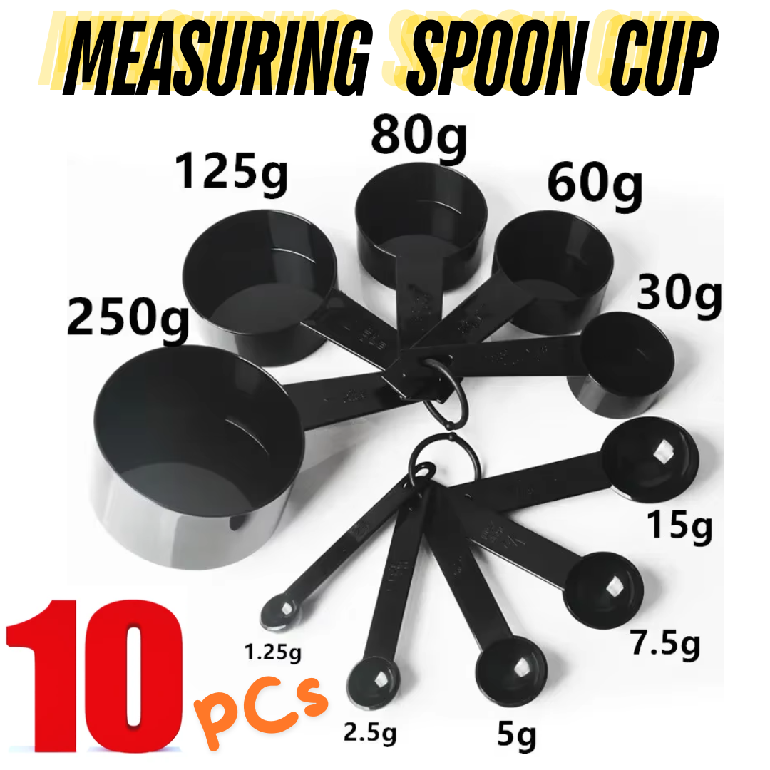 10pcs Measuring Spoons & Cups Set for Cooking & Baking 