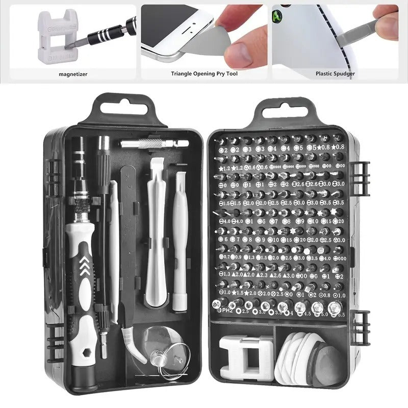 115-in-1 Magnetic Screwdriver Set – Repair Kit for Electronics