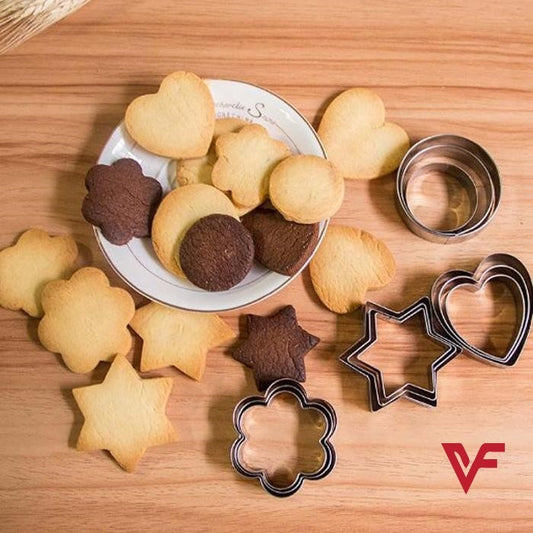 12-Piece Stainless Steel Cookie Cutter Set for Baking & Cooking