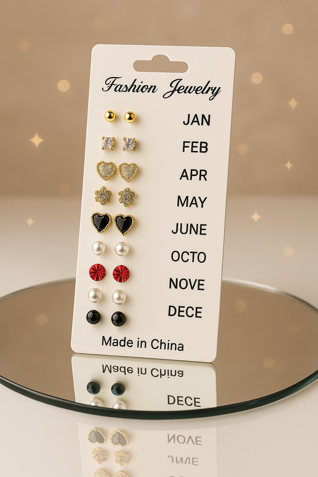 12 Pair Stud Earrings Set – Trendy Women’s Fashion Jewelry
