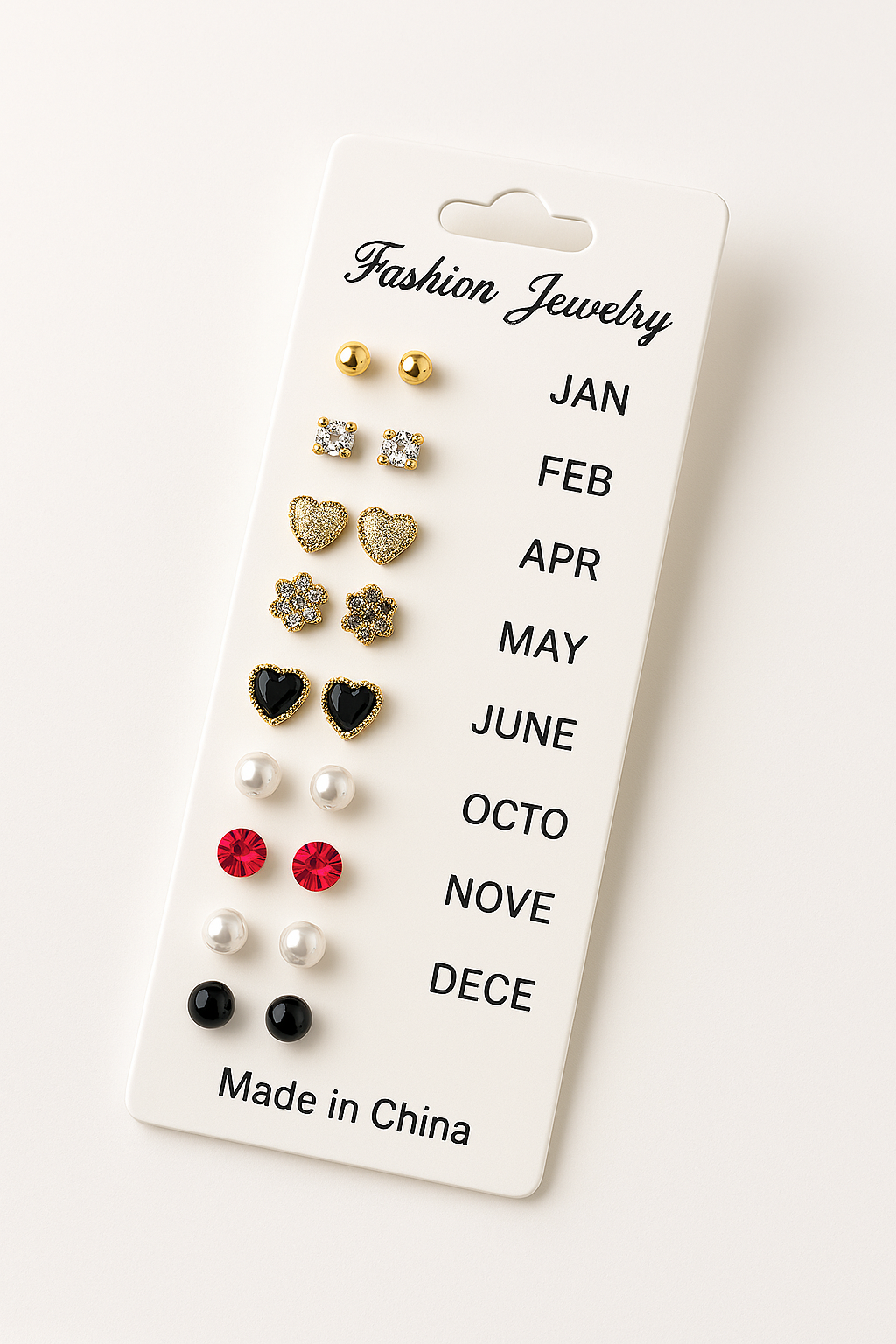 12 Pair Stud Earrings Set – Trendy Women’s Fashion Jewelry