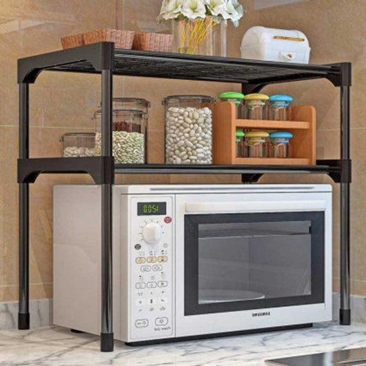 2 Tier Stainless Steel Microwave Oven Rack Kitchen Shelf