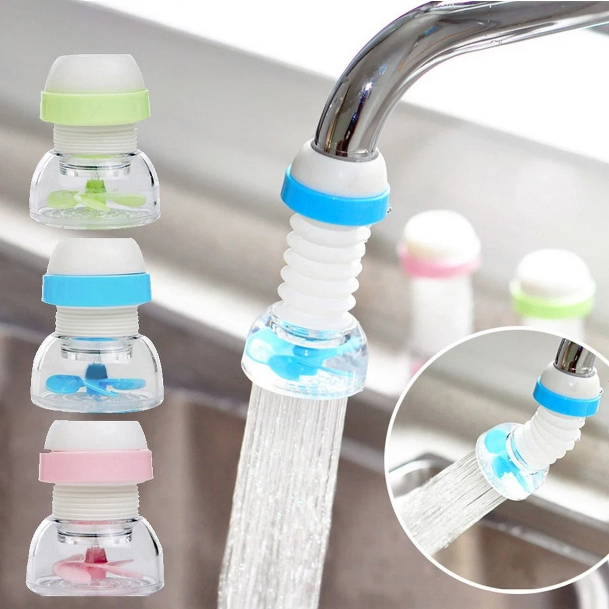 360° Rotatable Kitchen Faucet Tap with Water Saving Filter