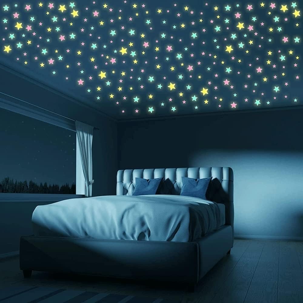 3D Glow Stars Pack For Ceiling And Wall Decor