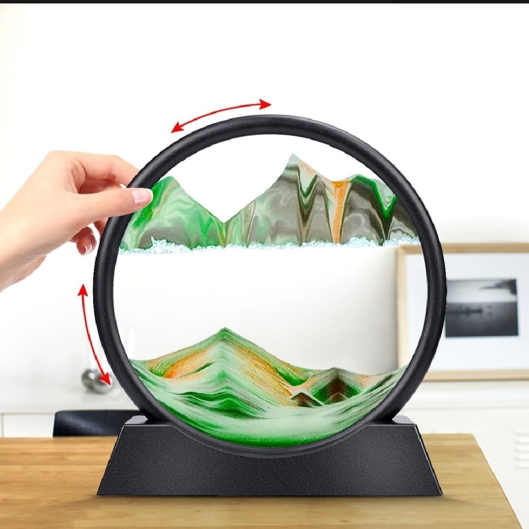 3D Moving Sand Mountain Lamp – Relaxing Sand Art Decoration