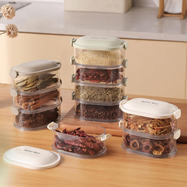 4-Layer Multi-Seasoning Spice Storage Box