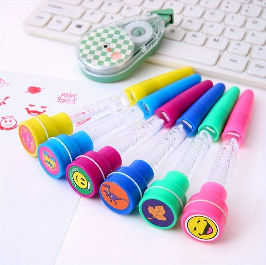 4-in-1 Fun Pen with Stamp, Bubbles, Light & Writing Function