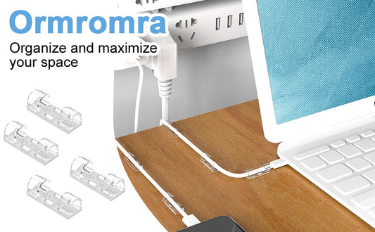 40 Pcs Smart Cable Organizer Clips for Desk & Workstation