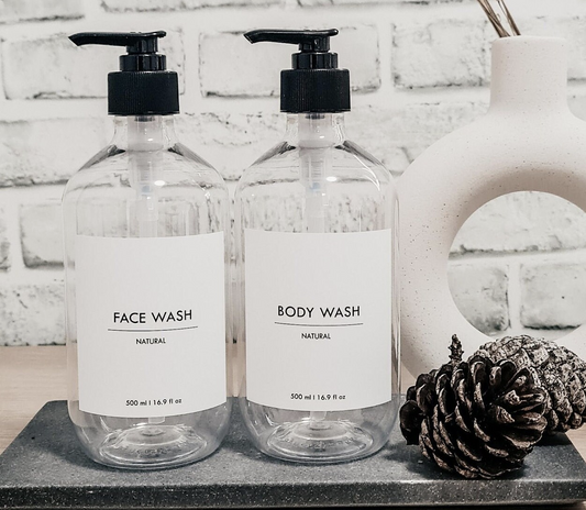 500ml Refillable Shower Dispenser Bottles with Pump for Bathroom