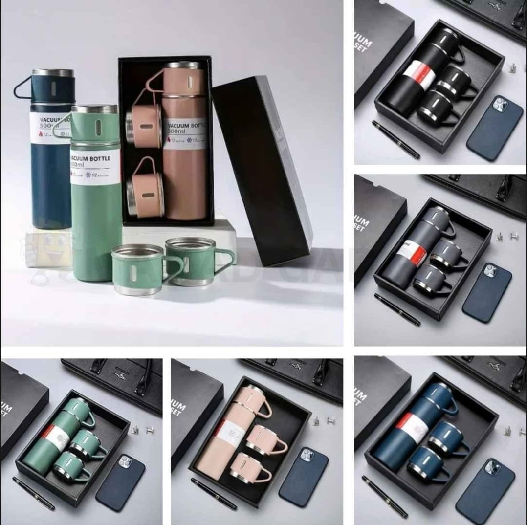 500ml Stainless Steel Vacuum Flask Travel Set