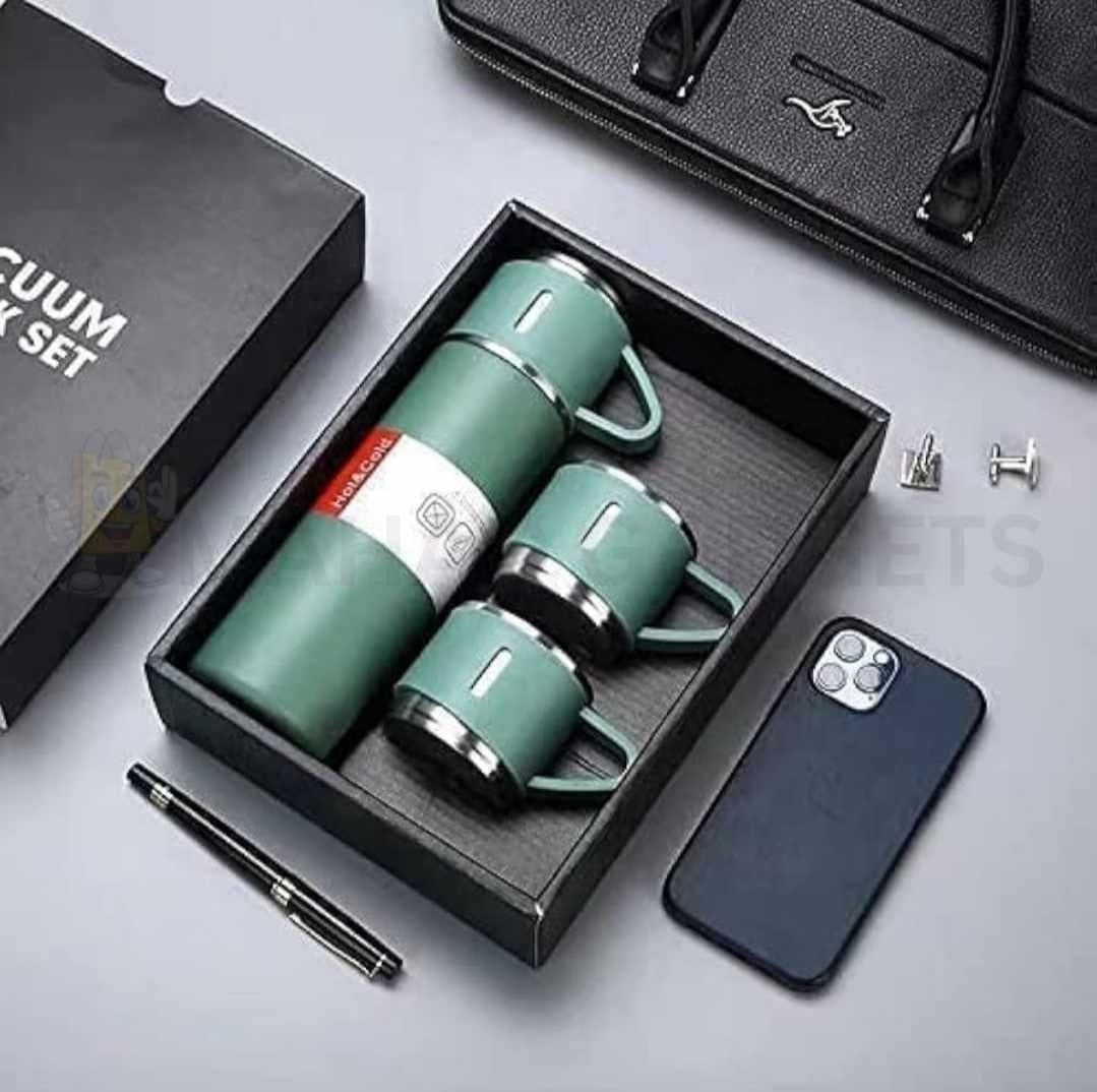 500ml Stainless Steel Vacuum Flask Travel Set