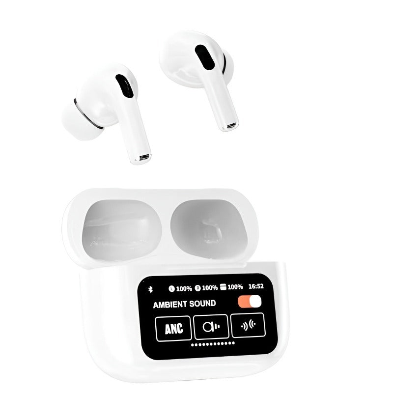 A9 Pro 2 Wireless Earbuds with ANC+ENC & 4 Ear Tips – White