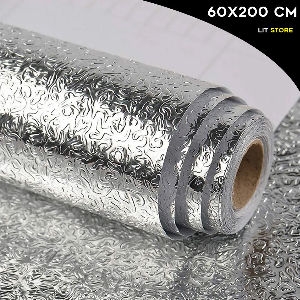Aluminum Foil Kitchen Sticker | Waterproof Heatproof 60x200cm