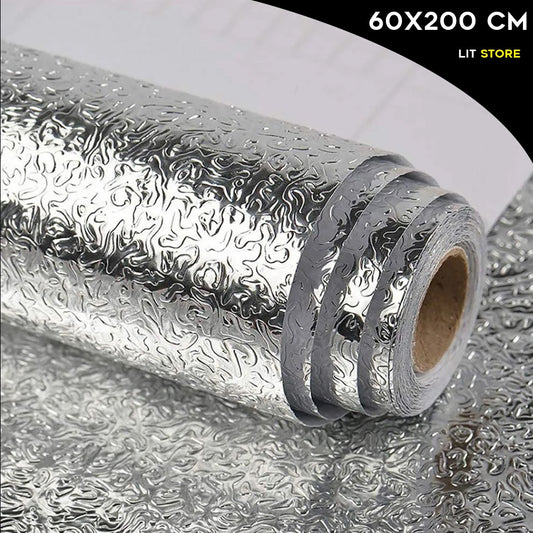Aluminum Foil Kitchen Sticker | Waterproof Heatproof 60x200cm