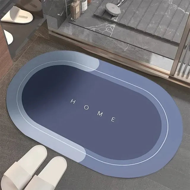 Anti-Slip Oval Bath Mat Soft Washable Absorbent Rug 1
