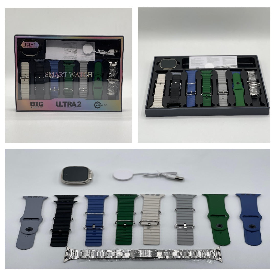 Big 2.20 Ultra 2 Smartwatch with 10 Straps – Premium Quality
