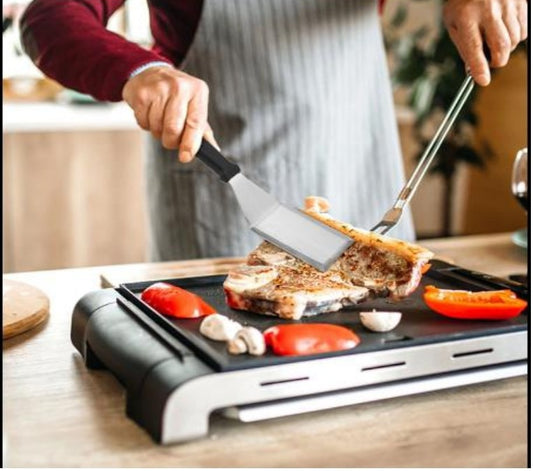 Carmenl Stainless Steel Frying Shovel with Wooden Handle