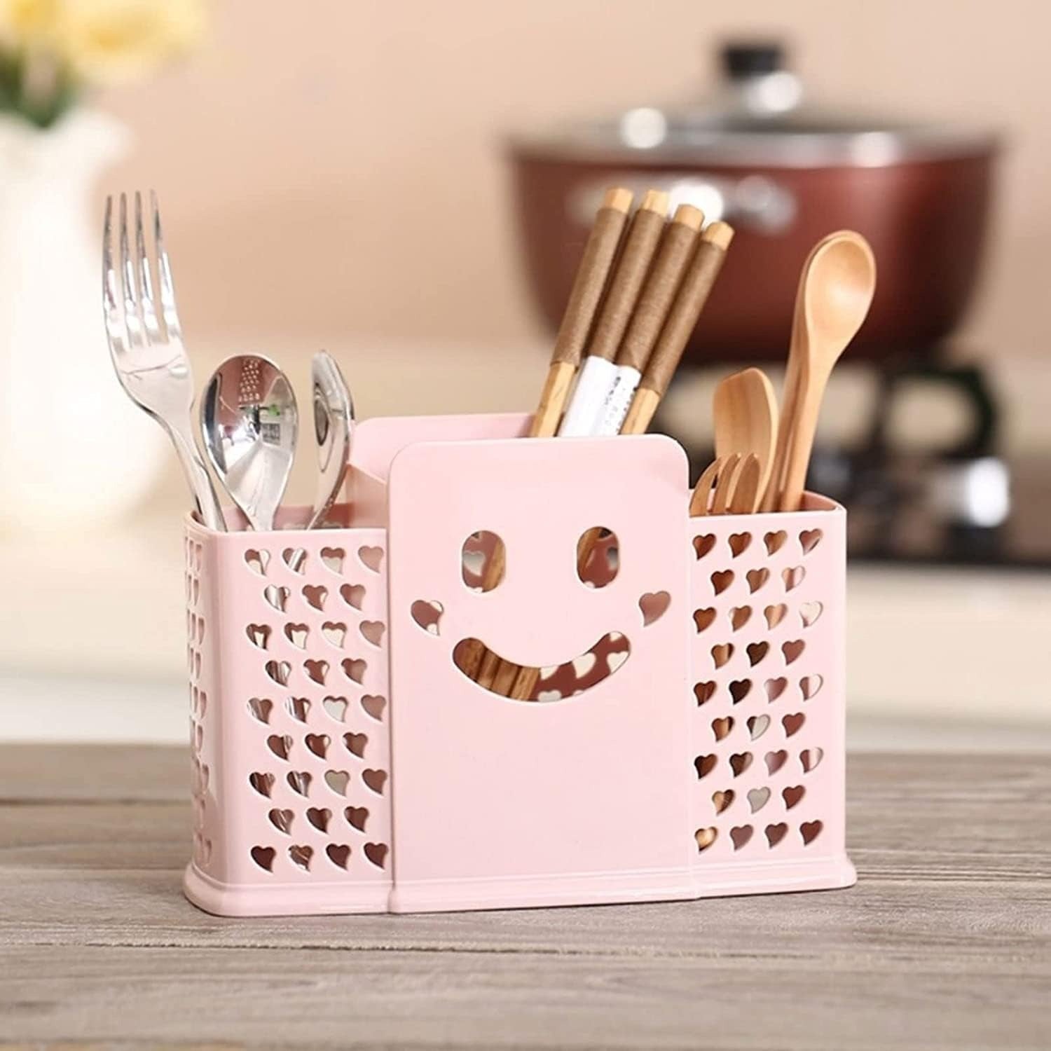 Chopsticks & Utensil Caddy – Kitchen Draining Rack Organizer