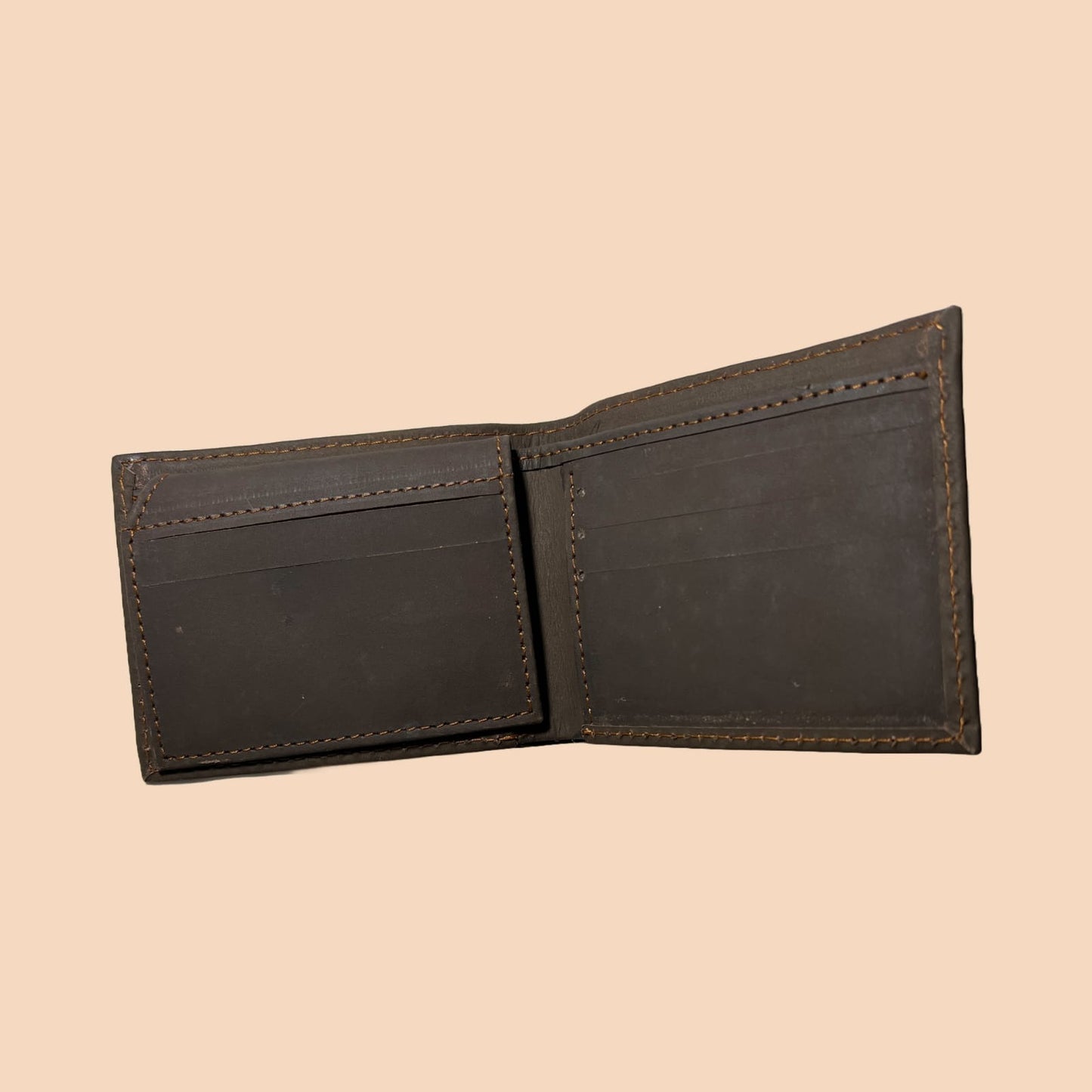 Cow Leather Short Wallet For Men – Brown Vintage Card Holder