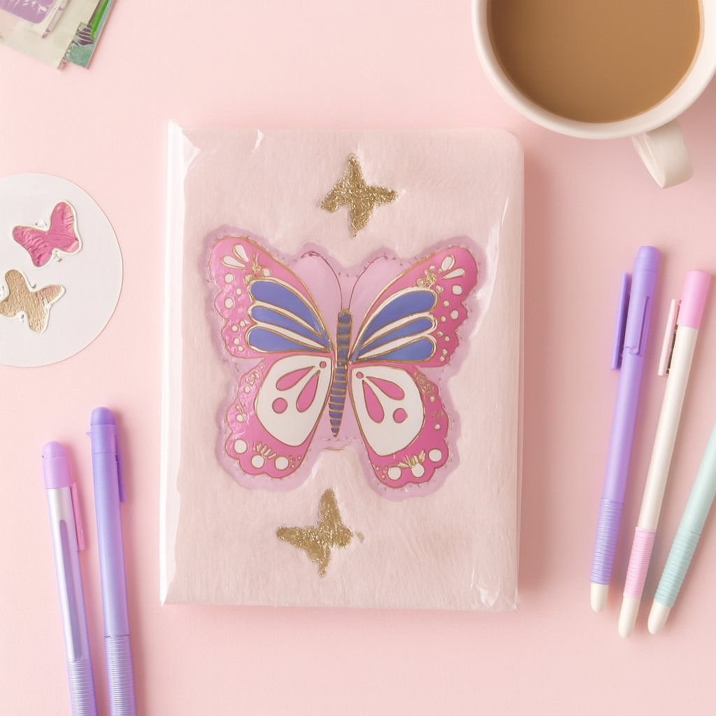 Cute Cartoon Plush Cover Diary – Soft Journal for Kids & Girls