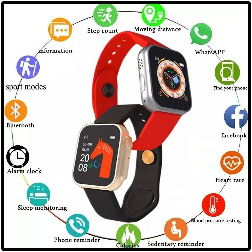 D20 Ultra Smart Watch – Heart Rate, BP & Oxygen Monitor