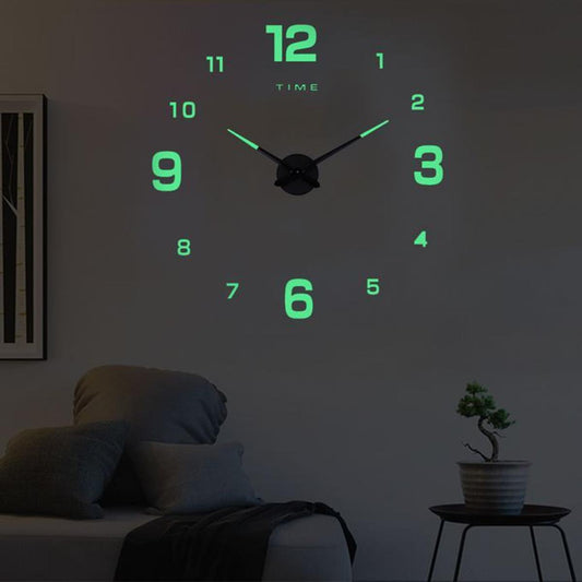 DIY 3D Luminous Neon Wall Clock Acrylic Glow Design