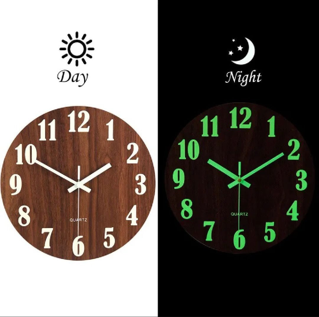 DIY 3D Luminous Night Wall Clock Acrylic Design