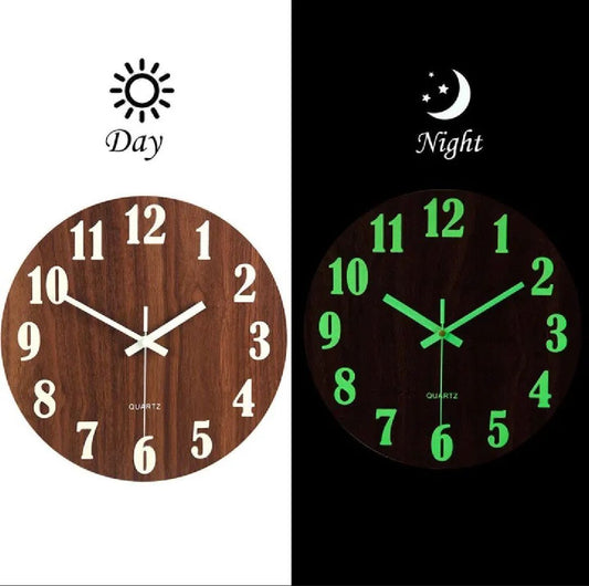 DIY 3D Luminous Night Wall Clock Acrylic Design