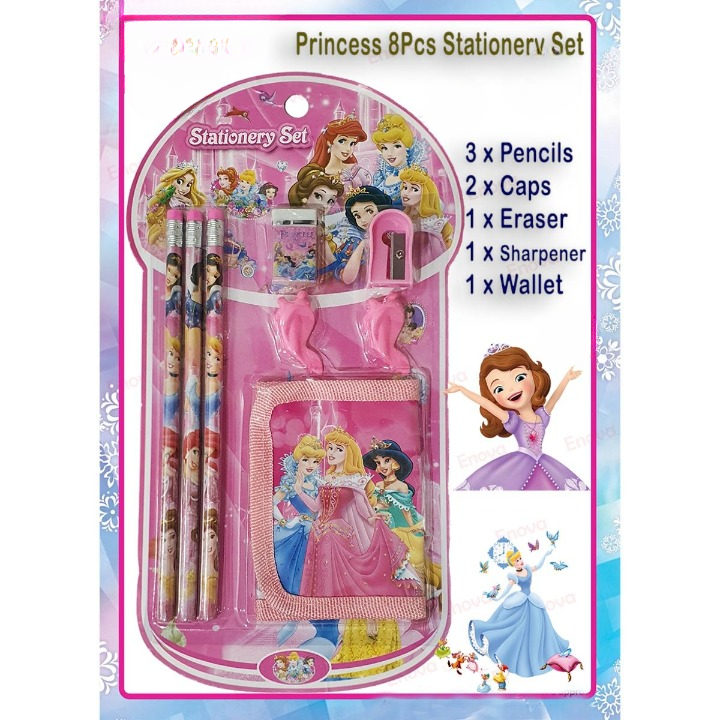 Disney Stationery Gift Set – 8-Piece Fun School Supplies for Kids