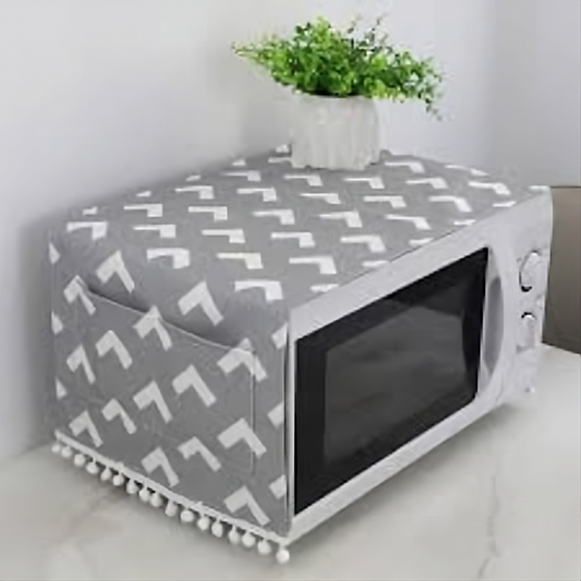Dustproof Microwave Oven Cover With Side Pockets