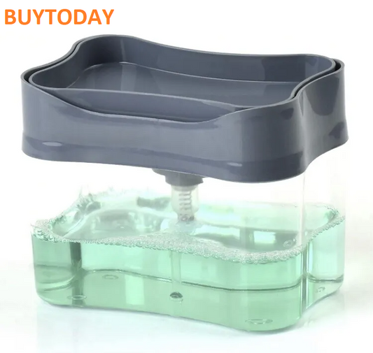 Elegant Chrome Soap Dispenser Set with Sponge Holder for Kitchen