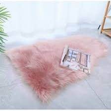 Faux Fur Sheepskin Rug Ivory White 2x3 ft Soft Plush Carpet