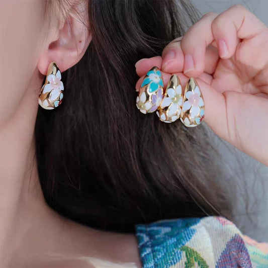 Flower Hollow Drop Earrings – Elegant Women’s Jewelry