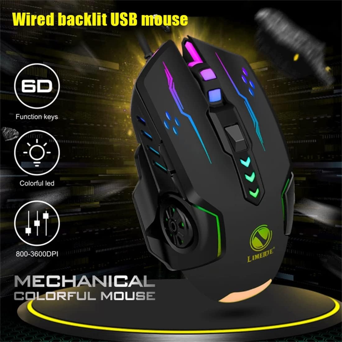 Gaming LED Mouse for PC & Laptop – Glowing E-sports Mouse