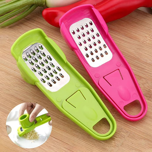 Garlic Press Grater Slicer – Multipurpose Kitchen Grinding Tool