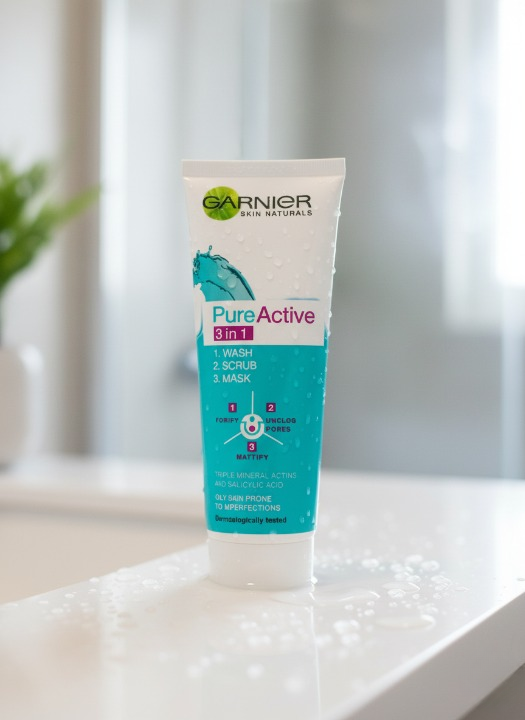 Garnier 3 in 1 Pure Active Face Wash – 100ml