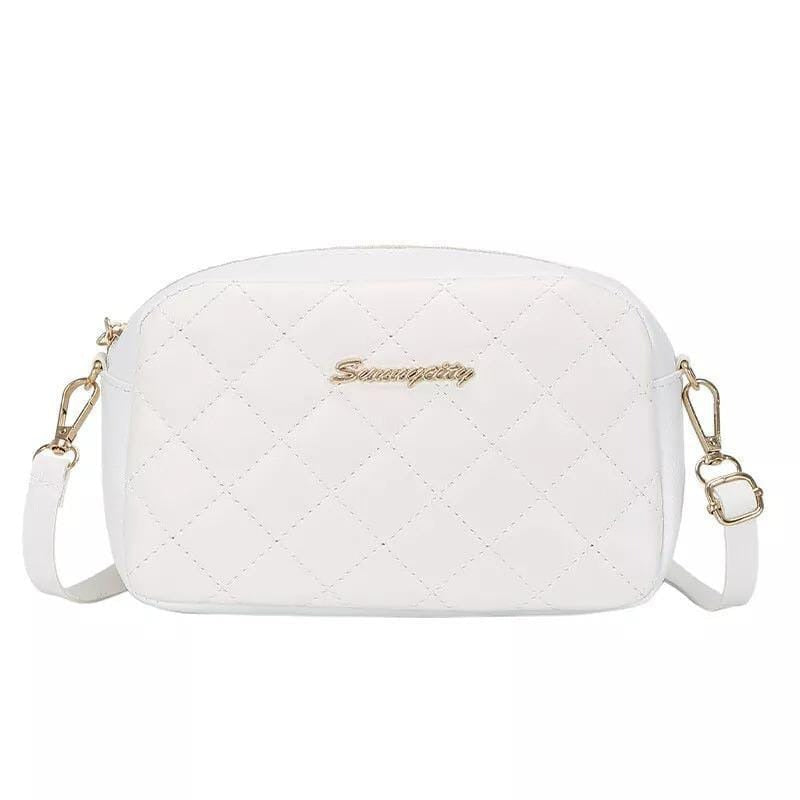 Girl's PU Leather Embroidered Shoulder Bag – Black